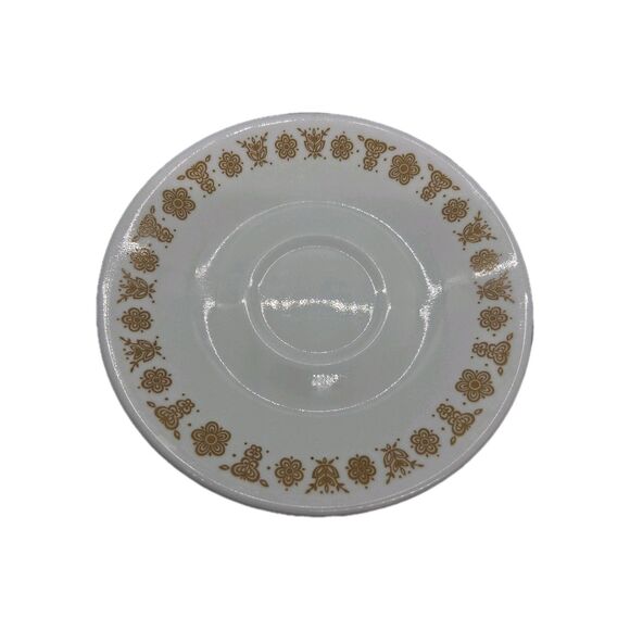 Vintage Corelle Corning Butterfly Gold Set of 4 Saucers Plates Bread Retro - Picture 6 of 16